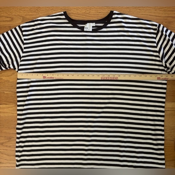 ASOS Curve Tshirt Dress Women’s 16 Blue White Stripes Cuffed Sleeve Casualwear - Picture 5 of 6